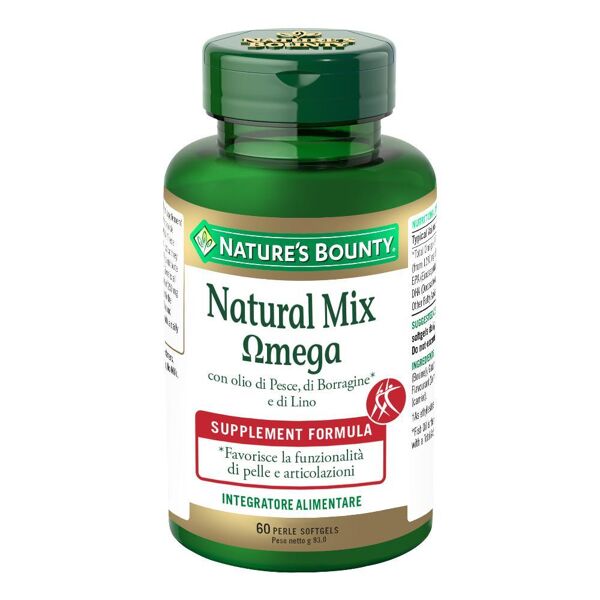nature's bounty natural mix omega 60prl