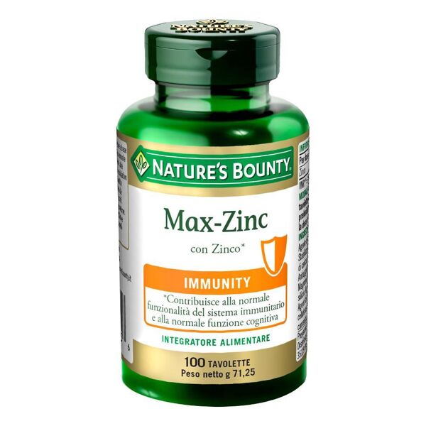 nature's bounty max zinc 100tav