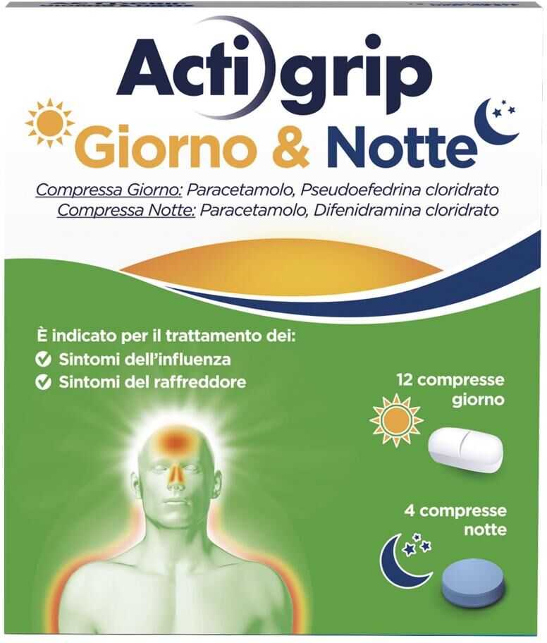 Johnson & Johnson Actigrip Giorno&notte*12+4cpr