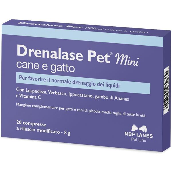 n.b.f. lanes srl drenalase pet mini 20cpr 400mg