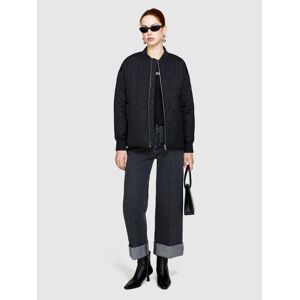 Sisley Bomber Imbottito Over Fit, Donna, Nero, Taglia: M