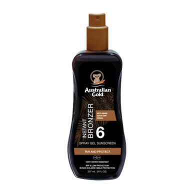 Australian Gold SPF 6 Spray Gel con Bronzer 237ml