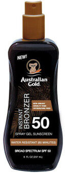 Australian Gold SPF 50 SPRAY GEL con BRONZER 237ml