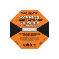 ratioform Shockwatch®, indicatore di precisione, arancione, adatto per 75 g/50 ms