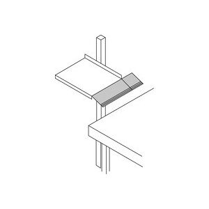 ratioform Tavolo da imballo System, argento, mensola mouse e tastiera, 760 x 210 x 20 mm