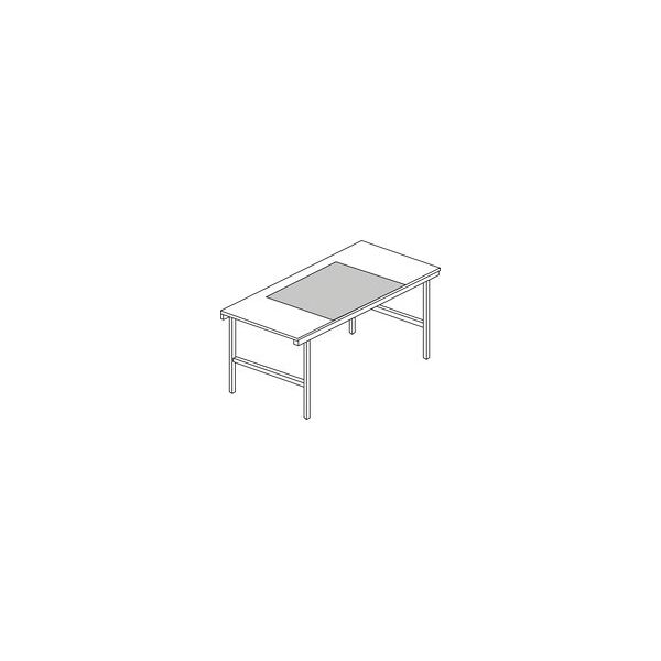 ratioform tavolo da imballo system, foglio in acciaio inox, argento, 1000 x 800 mm