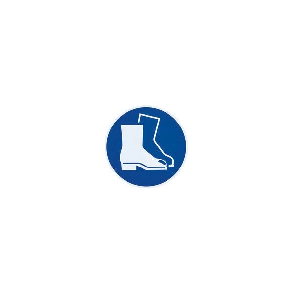 ratioform cart. obbligo “protezione piedi obbligatoria”, Ø 100 mm, pellicola, autoadesivo