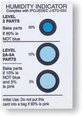 ratioform Indicatore di umidità, 50 x 76 mm, umidità rilevata 5%/10%/60%, 125 pz/conf.