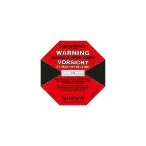 ratioform Shockwatch®, indicatore di precisione, rosso, adatto per 50 g/50 ms