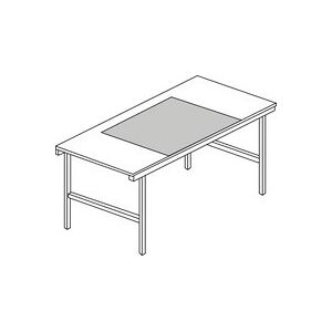 ratioform Tavolo da imballo System, foglio in acciaio inox, argento, 1000 x 800 mm