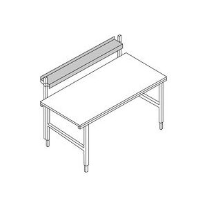 ratioform Tavolo da imballo System, mensola doc., acciaio, 1630 x 230 (DIN A4) mm, argento