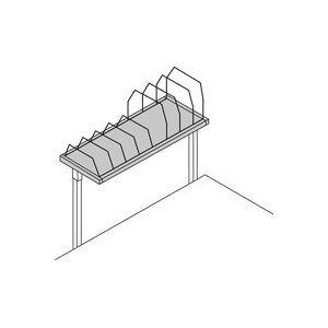 ratioform Tavolo da imb. System, mens. imballi, acciaio, sporg. tav., 1600x600 mm, grigio