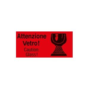 ratioform Etichette segnaletiche adesive Attenzione vetro!, 145 x 70 mm