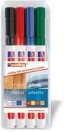 ratioform Set marcatori perman. edding 400, nero/rosso/blu/verde, tratto 1 mm, punta tonda