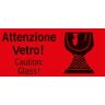 ratioform Etichette segnaletiche adesive Attenzione vetro!, 145 x 70 mm