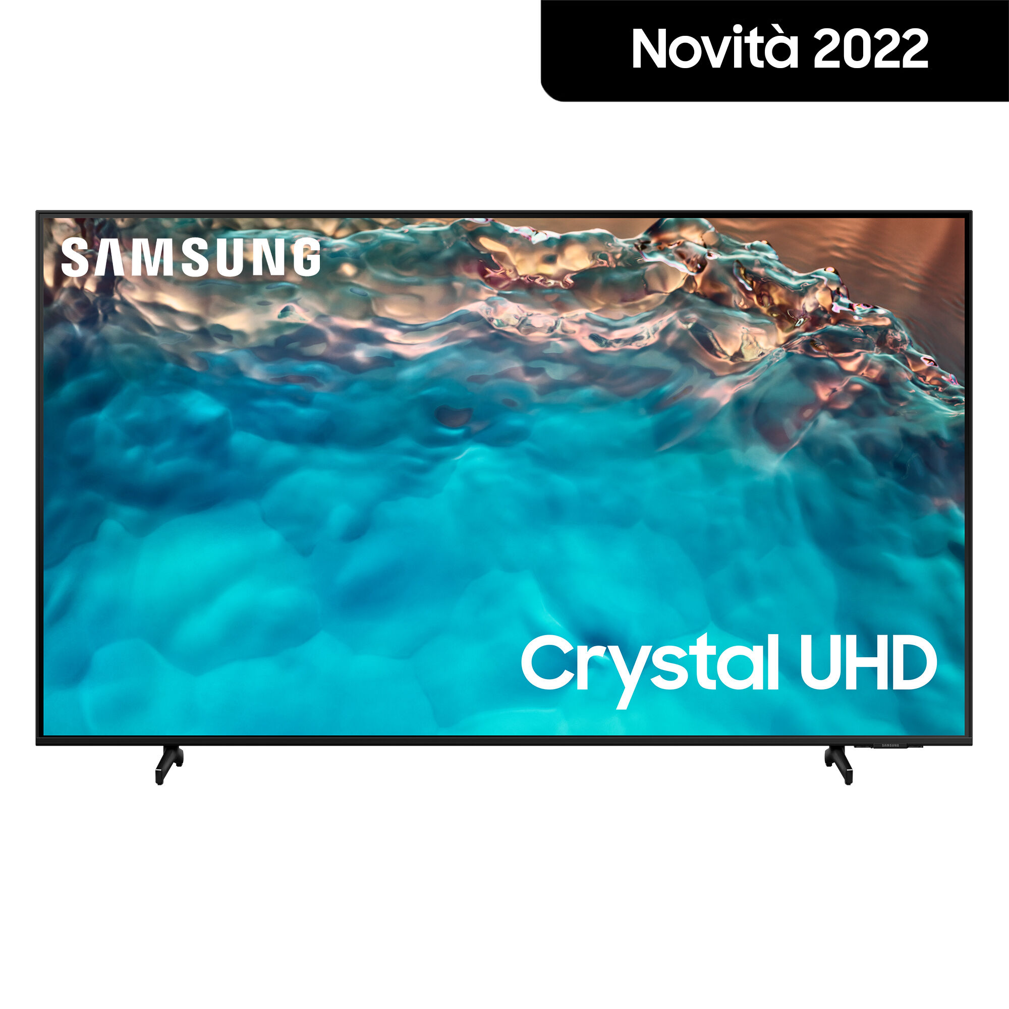 Samsung Series 8 TV Crystal UHD 4K 65” UE65BU8070 Smart TV Wi-Fi Black 2022, Processore Crystal 4K, HDR, Colori reali, Suono o