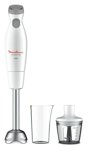 Moulinex DD4521 Easychef, Mixer ad Immersione 2in1, con Bicchiere da 800 ml e Accessorio Tritatutto da 500 ml, 2 Impostazioni di