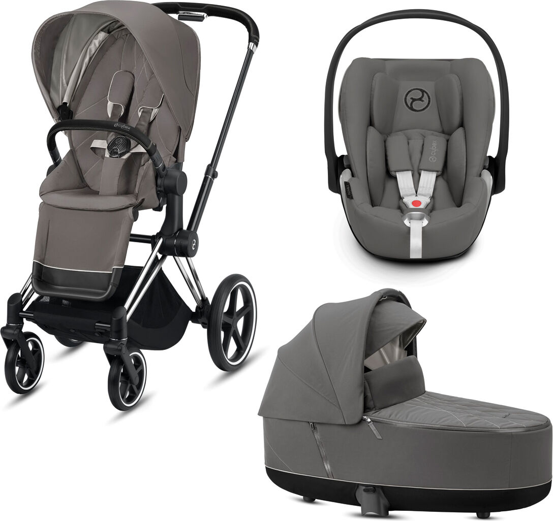 cybex platinum trio priam soho grey con telaio chrome black 2022 (trio0775)