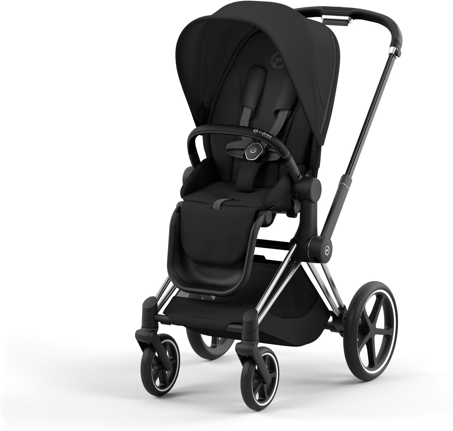 Cybex PLATINUM Passeggino Priam Deep Black Con Telaio Chrome Black (2023) (PASS0010-1)