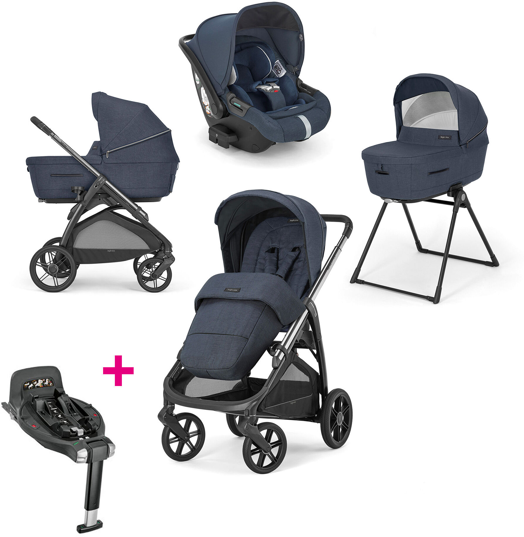 Inglesina Trio Aptica Darwin Recline Resort Blue + BASE 360° [OFFERTA] (TRIO0622-1)