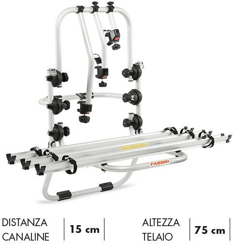 Fabbri Portabici posteriore Fabbri BICI OK per 3 bici