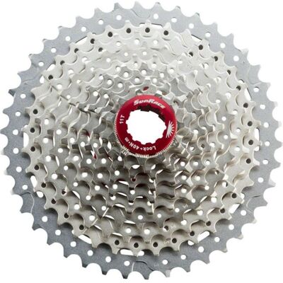 SUNRACE Cassetta pignoni MTB MX3 10 velocita 11-42 alluminio silver SUNRACE Cassetta pignoni MTB MX3 10 velocita 11-42 alluminio silver