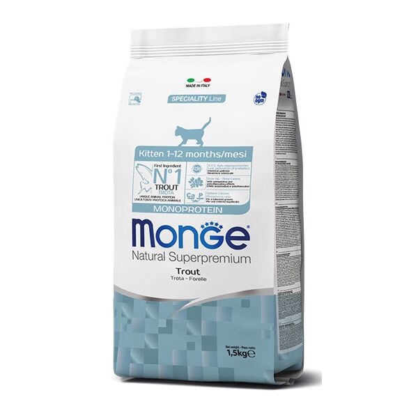 monge superpremium cat kitten monoprotein trota 1,5 kg.