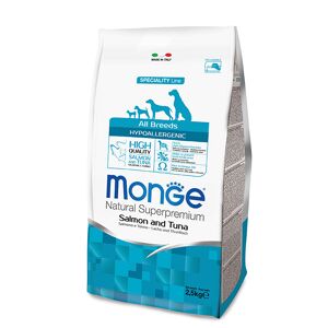 MONGE SPECIALITY LINE HYPOALLERGENIC ALL BREEDS SALMONE & TONNO 12 KG.
