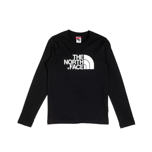 the north face youth easy tree manica lunga nero