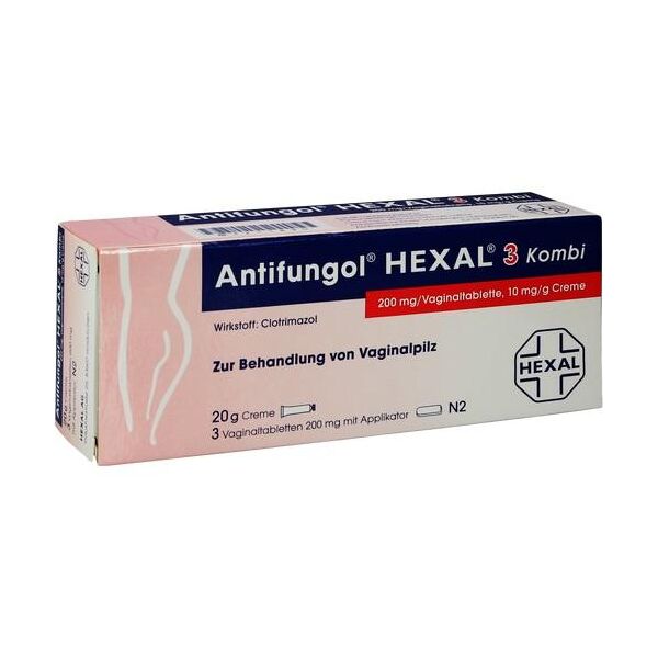hexal ag antifungol hexal 3 antimicotico confezione combo-pack 3 compresse vaginali + 20 g crema