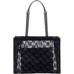 ELISABETTA FRANCHI BORSA GRANDE IN RETE FLOCK donna nero BS39A42E2 TU