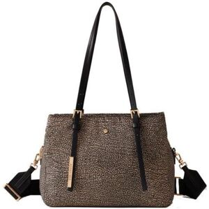 BORBONESE BORSA SHOPPING MEDIUM donna naturale/nero 933777AH1X11 TU