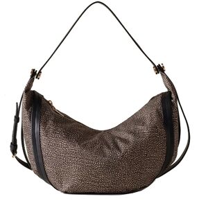 BORBONESE BORSA HOBO NEW ORBIT MEDIUM donna naturale/nero 924175AH1X11 TU