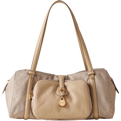 BORBONESE BORSA POCHE BAULETTO MEDIUM donna sabbia 910101950189C75 TU BORBONESE BORSA POCHE BAULETTO MEDIUM donna sabbia 910101950189C75 TU