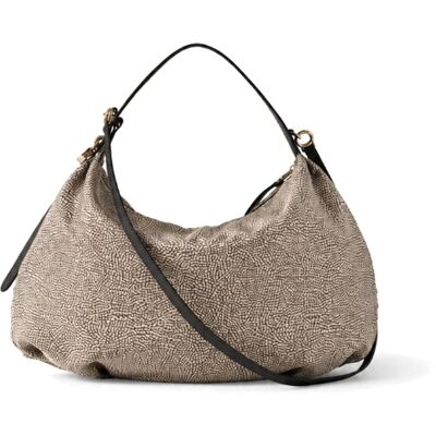 BORBONESE BORSA HOBO MEDIUM donna naturale 91010365AH1X11 TU BORBONESE BORSA HOBO MEDIUM donna naturale 91010365AH1X11 TU