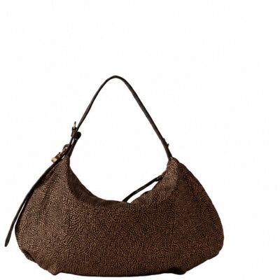 BORBONESE BORSA HOBO SMALL donna castagno 91010364AH1264 TU BORBONESE BORSA HOBO SMALL donna castagno 91010364AH1264 TU