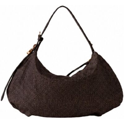 BORBONESE BORSA HOBO SMALL donna cioccolato 91010364AH1219 TU BORBONESE BORSA HOBO SMALL donna cioccolato 91010364AH1219 TU