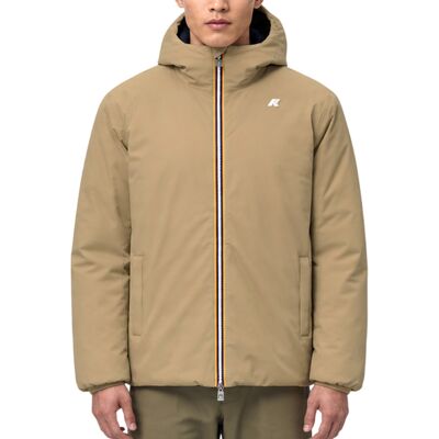 K-WAY GIUBBINO JACK ST THERMO REVERSIBLE uomo beige khaki green balsam K8127WW L K-WAY GIUBBINO JACK ST THERMO REVERSIBLE uomo beige khaki green balsam K8127WW L