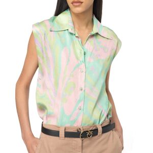 Pinko CAMICIA MANICHE ALETTA SATIN STAMPA SPLASH donna multicolor 103116A1NQ 42