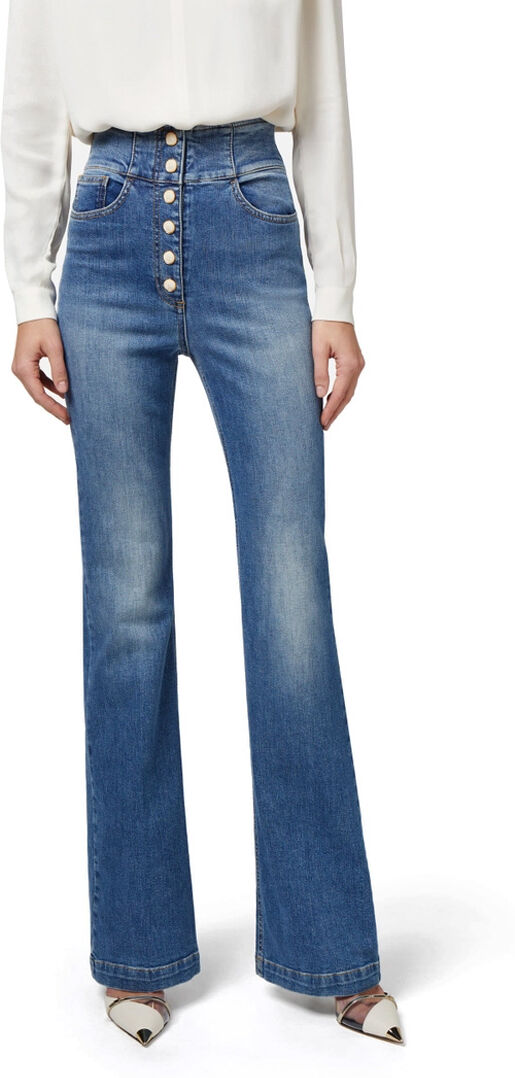 ELISABETTA FRANCHI JEANS PALAZZO CON ABBOTTONATURA donna denim PJ43S41E2 27