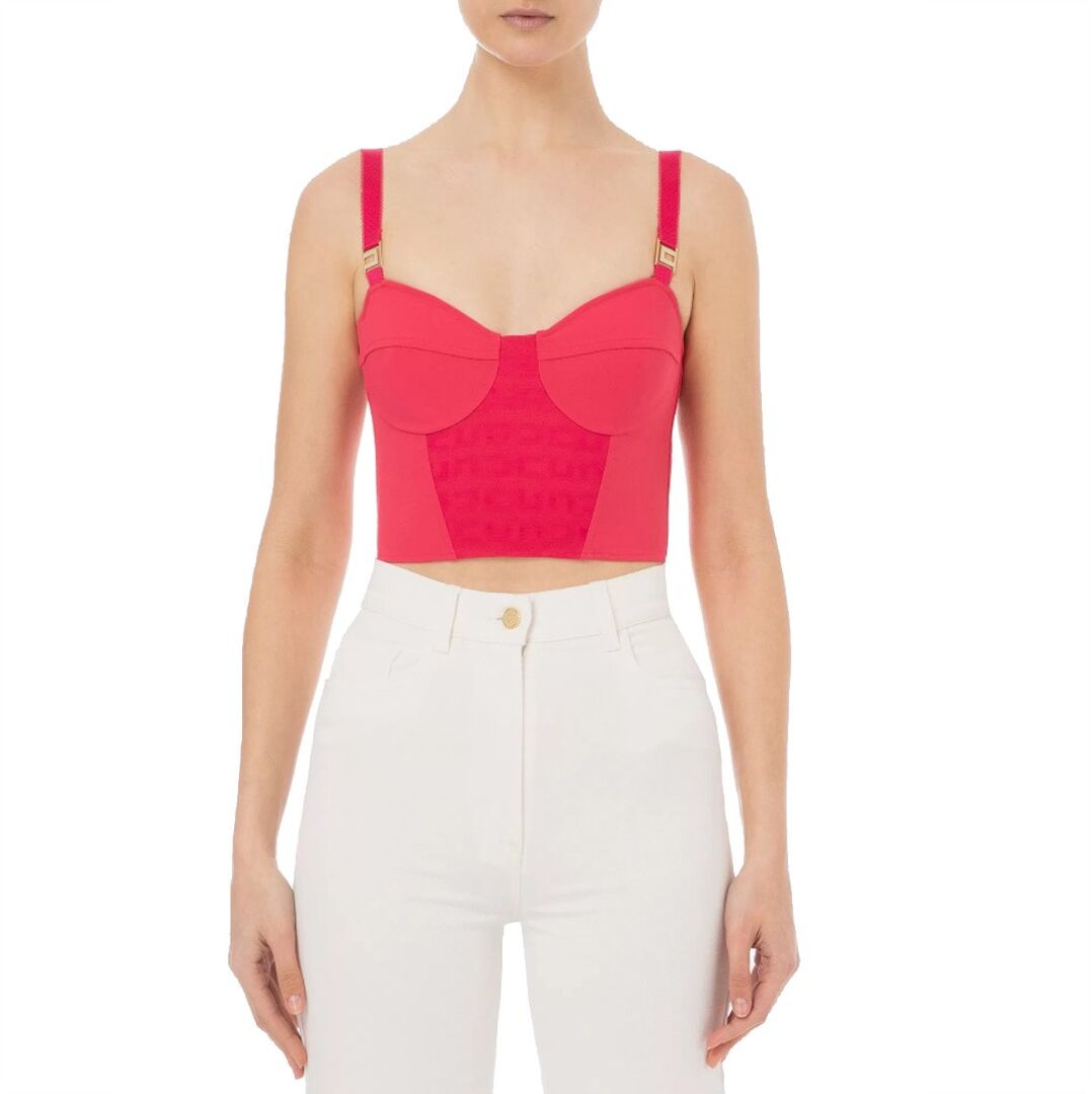 ELISABETTA FRANCHI TOP CON TAGLI A BUSTIER donna rosa TO00631E2 40