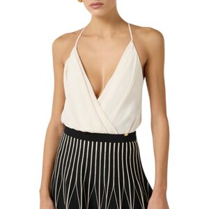 ELISABETTA FRANCHI BODY IN GEORGETTE DI VISCOSA donna burro BO01461E2 40 ELISABETTA FRANCHI BODY IN GEORGETTE DI VISCOSA donna burro BO01461E2 40