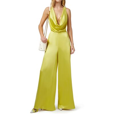 ELISABETTA FRANCHI TUTA IN CREPE FLUIDO CON ACCESSORIO REGGISENO donna cedro TU02042E2 42 ELISABETTA FRANCHI TUTA IN CREPE FLUIDO CON ACCESSORIO REGGISENO donna cedro TU02042E2 42