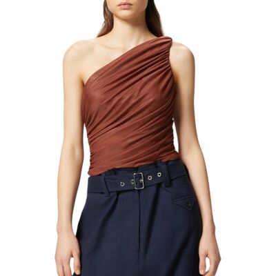 Pinko TOP CORMORANO donna marrone 105048A2F1 S Pinko TOP CORMORANO donna marrone 105048A2F1 S