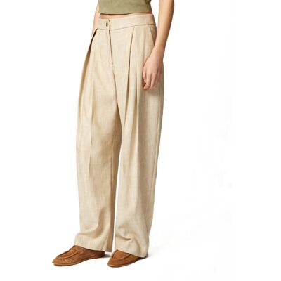 Pinko PANTALONE SCUSAMI donna taupe 104781A2EJ 42 Pinko PANTALONE SCUSAMI donna taupe 104781A2EJ 42
