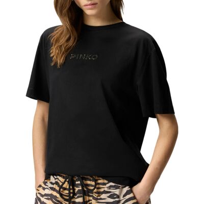 Pinko T-SHIRT STREPITOSO donna nero 105526A33S S Pinko T-SHIRT STREPITOSO donna nero 105526A33S S