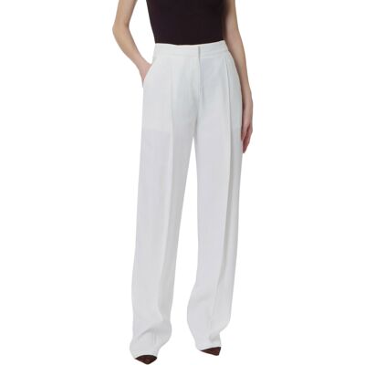 ELISABETTA FRANCHI PANTALONE IN MISTO LINO donna avorio PA17962E2 40 ELISABETTA FRANCHI PANTALONE IN MISTO LINO donna avorio PA17962E2 40