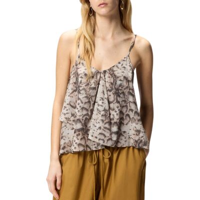 Pinko TOP STAMPA SNAKE donna beige 106868A3AP M Pinko TOP STAMPA SNAKE donna beige 106868A3AP M