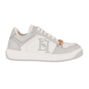 ELISABETTA FRANCHI SNEAKERS IN PELLE CON LOGO RICAMATO donna avorio SA54G41E2 36