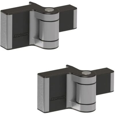 Locinox Cerniera per cancello compatta Puma regolabile in 2 direzioni esterna 180° argento (2 pz.) Locinox Cerniera per cancello compatta Puma regolabile in 2 direzioni esterna 180° argento (2 pz.)